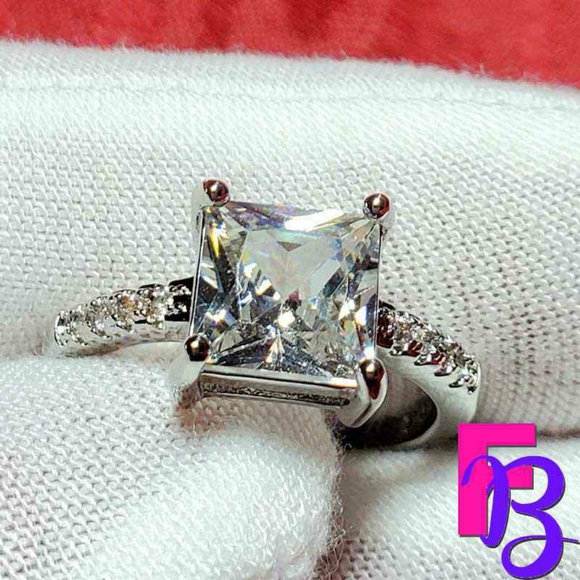 Size 9 Classic 2 CTW Princess Engagement Ring - Picture 2 of 10